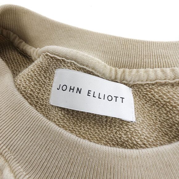 NEW John Elliott Reconstructed Vintage Crew Fleece Sweatshirt Washed Clay Grunge - Picture 2 of 10